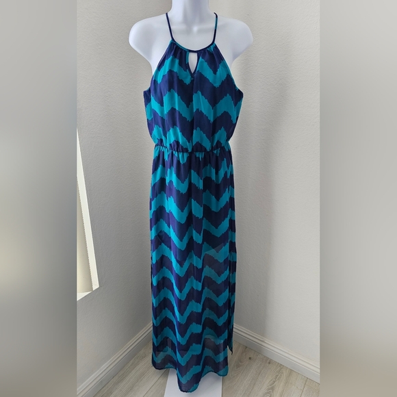 As U Wish Dresses & Skirts - AS U WISH Long Flowy Summer Chevron Maxi Dress